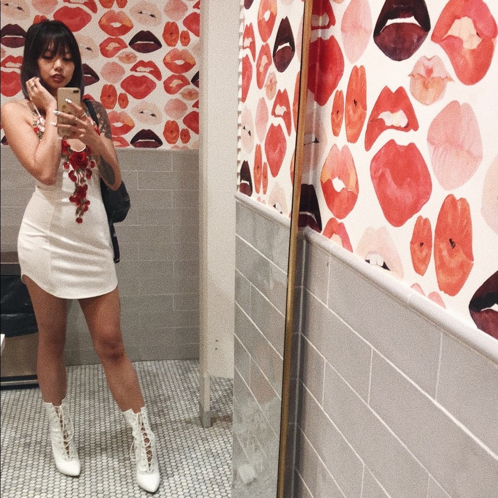 White cocktail dress